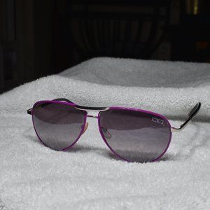 DG Purple and Chrome Logo Aviator Sunglasses